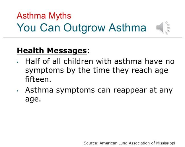 Many children do outgrow asthma but parents need to be cautious as it can re-occur suddenly