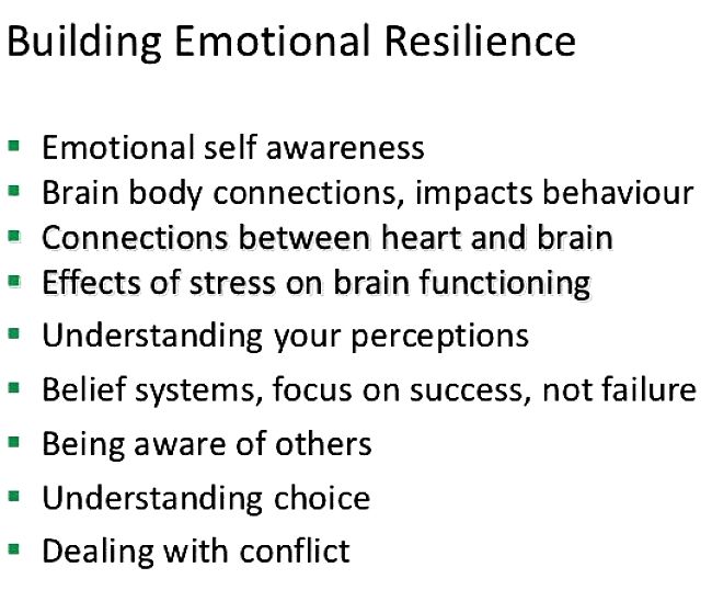 Tips for building Emotional Resilience yourself