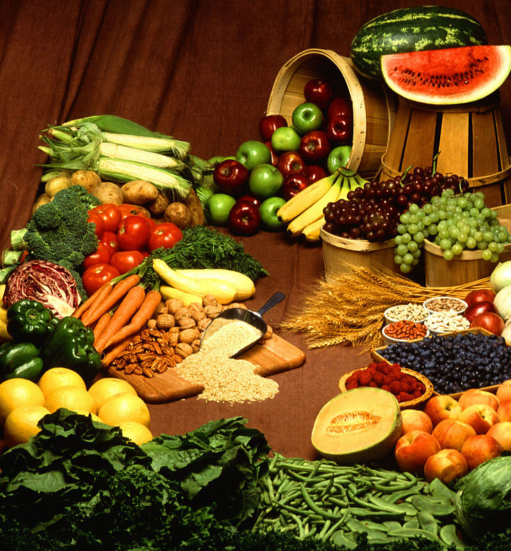 Fresh fruits, vegetables, whole grains, peas, beans and lentils are great sources of fiber