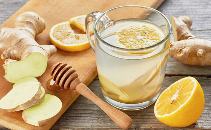 A cool drink made from fresh ginger and lemon that is sipped slowly can help control nausea for the whole family. 
