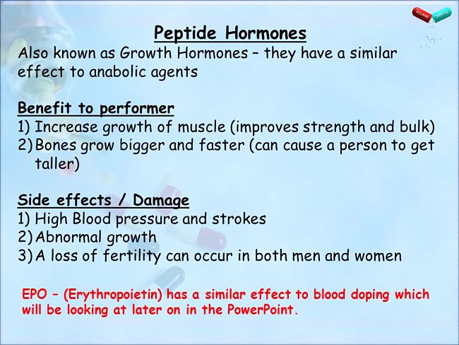 Peptides are very small molecules and are hard to detect. They can boost athletic performance