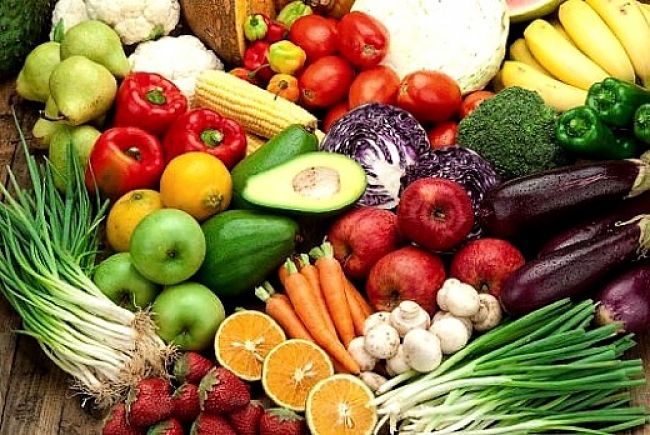 Most fruits and vegetables and rich in potassium 